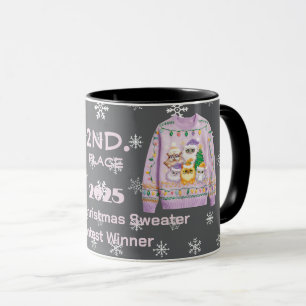 Tacky-Christmas-Pullover 2. Platz Gewinner Contest Tasse