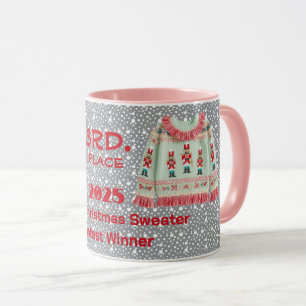 Tacky-Christmas-Pullover 3. Platz Gewinner Contest Tasse