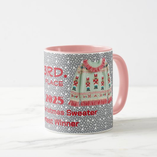 Tacky-Christmas-Pullover 3. Platz Gewinner Contest Tasse (VorderseiteRechts)