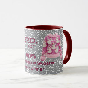 Tacky-Christmas-Pullover 3. Platz Gewinner Contest Tasse