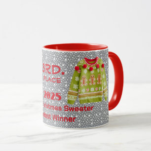 Tacky-Christmas-Pullover 3. Platz Gewinner des Wet Tasse