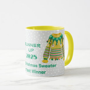 Tacky-Christmas-Pullover-Teilnehmer Zweiter im Wet Tasse