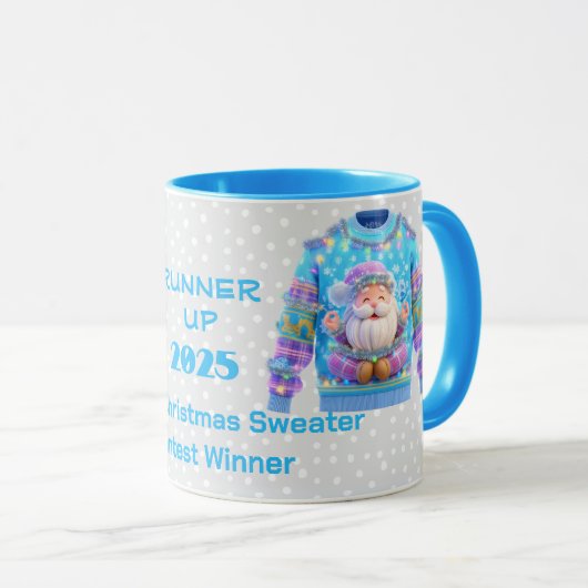 Tacky-Christmas-Pullover-Teilnehmer-zweiter-Preis- Tasse (VorderseiteRechts)