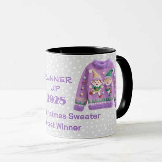 Tacky-Christmas-Pullover-Teilnehmer-zweiter-Preis- Tasse (VorderseiteRechts)