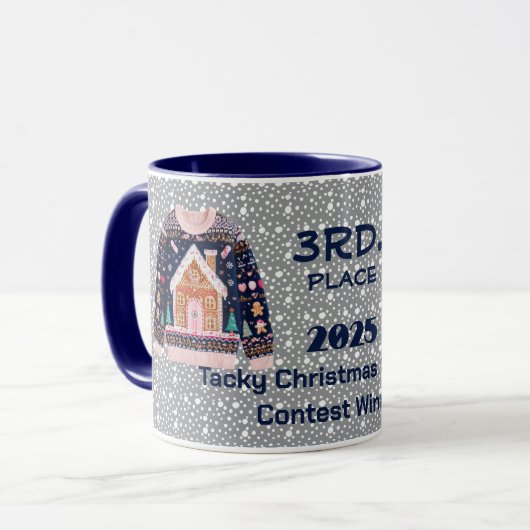 Tacky Christmas Sweater 3rd. Place Contest Winner Tasse (Vorderseite Links)