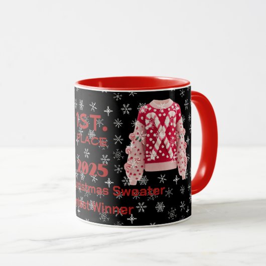 Tacky Christmas Sweater Contest Winner Mug Tasse (VorderseiteRechts)