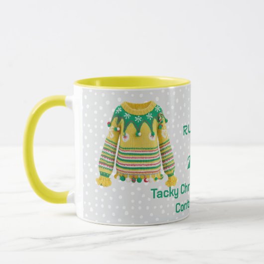 Tacky Christmas Sweater RUNNER UP Contest Winner Tasse (Links)
