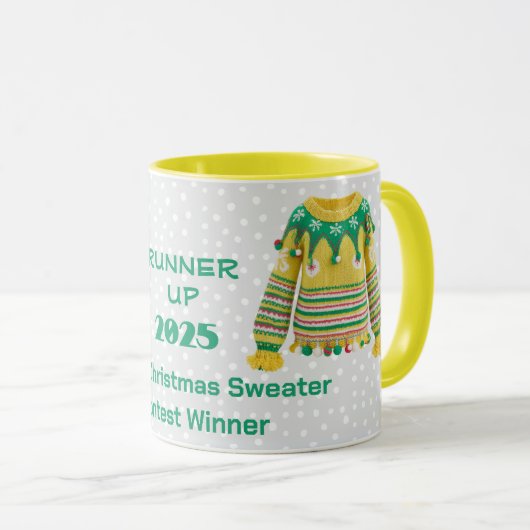 Tacky Christmas Sweater RUNNER UP Contest Winner Tasse (VorderseiteRechts)