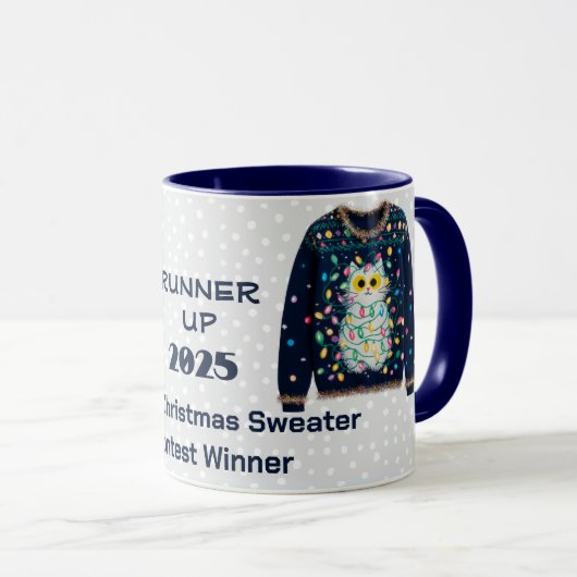 Tacky Christmas Sweater RUNNER UP Contest Winner Tasse (VorderseiteRechts)