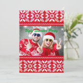 Tacky Christmas Ugly Sweater Party Einladung (Stehend Vorderseite)