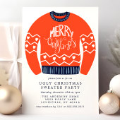 Tacky Frohe Weihnachten Ugly Christmas Sweater Par Einladung