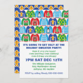 Tacky Holiday Sweater Party Ugly Sweater Einladung (Vorne/Hinten)