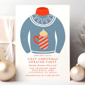 Tacky Hot Cocoa Ugly Christmas Sweater Party Einladung