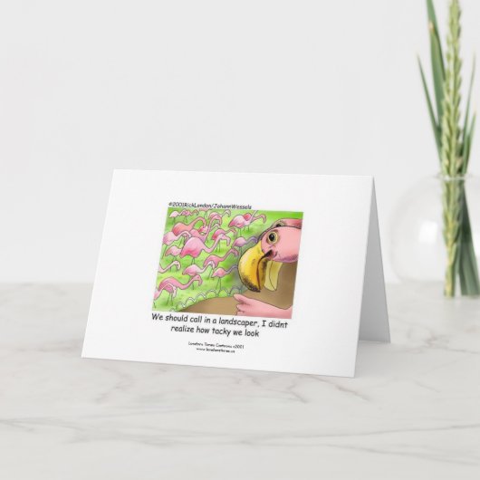 Tacky Pink Flamingos Funny Greeting Card Karte (Vorderseite)