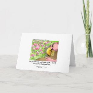 Tacky Pink Flamingos Lustige Grußkarte Karte