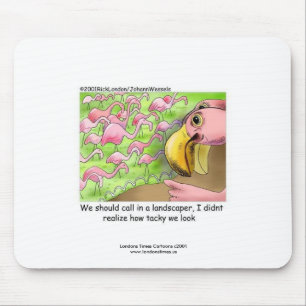 Tacky Pink Flamingos Lustige Mauspad
