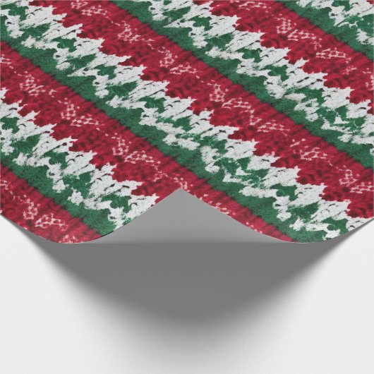 Tacky Strick Ugly Christmas Sweater Design Geschenkpapier (Ecke)