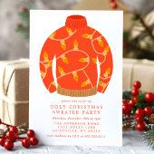 Tacky String Lights Ugi Christmas Sweater Party Einladung