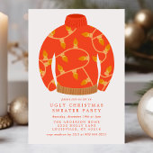 Tacky String Lights Ugi Christmas Sweater Party Einladung