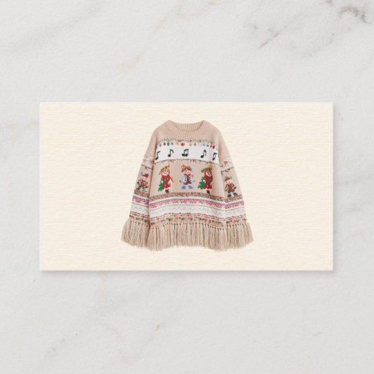 Tacky Sweater Contest Voting Cards Telefonnummerkarte (Rückseite)