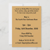 Tacky Sweater Office Weihnachtsfest Party Einladung (Rückseite)