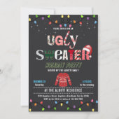 Tacky Ugly Christmas Holiday Sweater Party Einladung (Vorderseite)