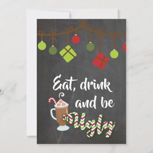 Tacky Ugly Sweater Christmas Party Einladung (Vorderseite)