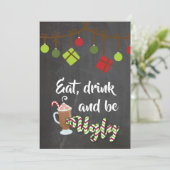 Tacky Ugly Sweater Christmas Party Einladung (Stehend Vorderseite)