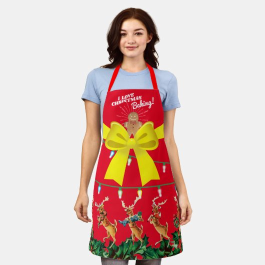 Tacky Weihnachtsbacken personalisierte Küche Schürze (Getragen)