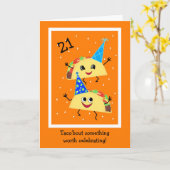 Taco 21. Geburtstagkarte Karte (Gelbe Blume)