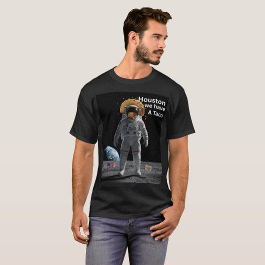 Taco Astronaut im Weltraum Der sonnige T - Shirt (Vorne ganz)