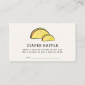 Taco Baby Dusche Rosa Windeln Raffle Ticket Begleitkarte (Vorderseite)