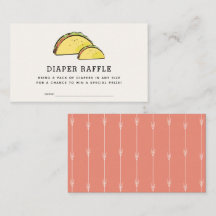 Taco Baby Dusche Rosa Windeln Raffle Ticket