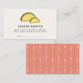 Taco Baby Dusche Rosa Windeln Raffle Ticket Begleitkarte