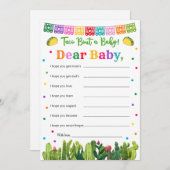 Taco Baby Dusche Wünsche für Baby, Taco Bout Hinweiskarte (Vorne/Hinten)