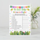 Taco Baby Duschpreis ist richtig, Taco Bout Hinweiskarte (Stehend Vorderseite)