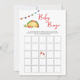 Taco Baby Shower Bingo game Einladung