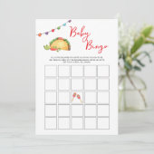Taco Baby Shower Bingo game Einladung (Stehend Vorderseite)