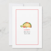 Taco Baby Shower Bingo game Einladung (Rückseite)
