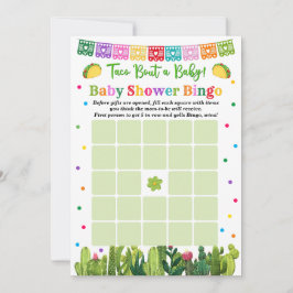 Taco Baby Shower Bingo Spiel Hinweiskarte