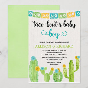 Taco Babydusche, mexikanische Fiesta-Junge Paare Einladung