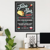 Taco Bar Menu Party Signierung Poster (Heimbüro)