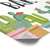 Taco Bar Mexican Food Cactus Fiesta Table Sign Poster (Ecke)