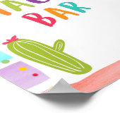 Taco Bar Mexican Food Cactus Fiesta Table Sign Poster (Ecke)