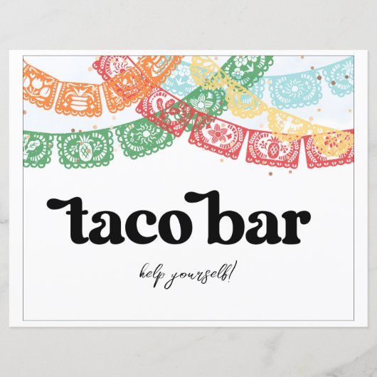 Taco Bar Sign (Vorderseite)