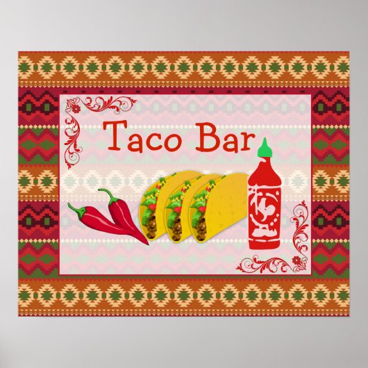 Taco Bar Sign Poster (Vorne)