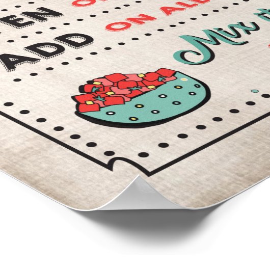 Taco Bar Sign Poster zu Fuß (Ecke)