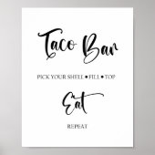 Taco Bar Wedding Sign Poster (Vorne)