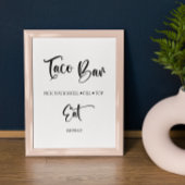 Taco Bar Wedding Sign Poster