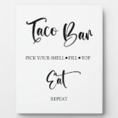 Taco Bar Wedding sign Tabletop Plaque Fotoplatte (Vorderseite)